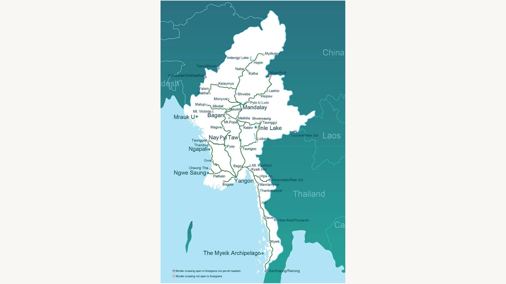 préparer voyage Myanmar carte réseau bus Myanmar
