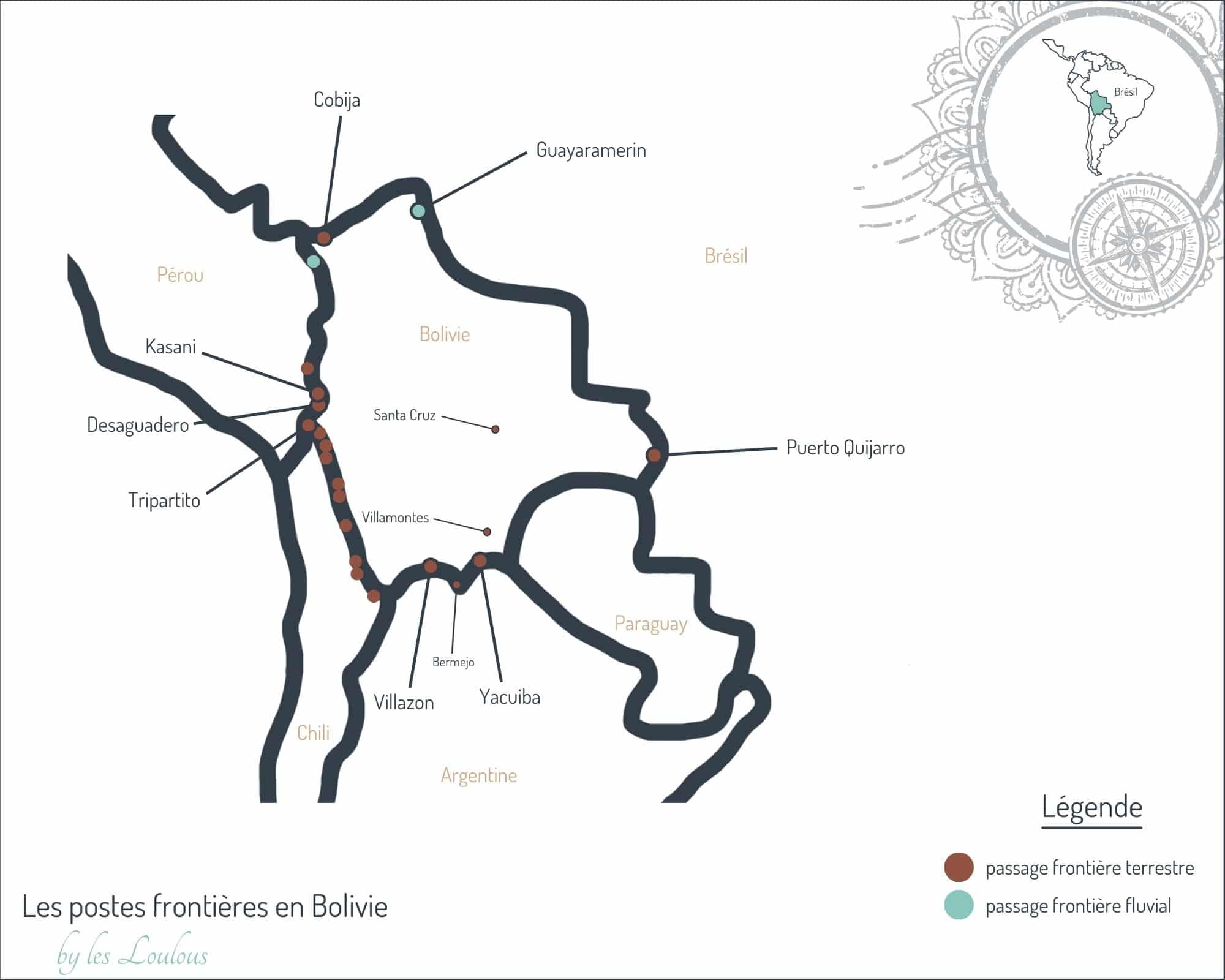 poste frontière en Bolivie préparer voyage Bolivie comment entrer en Bolivie