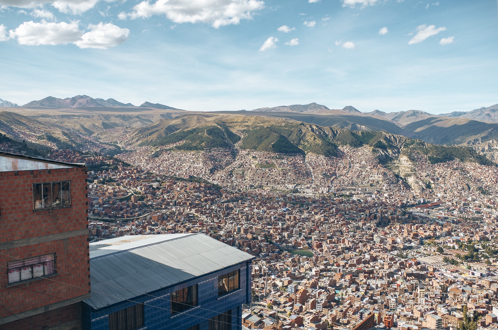 panorama sur la ville de la Paz en Bolivie quartier el alto