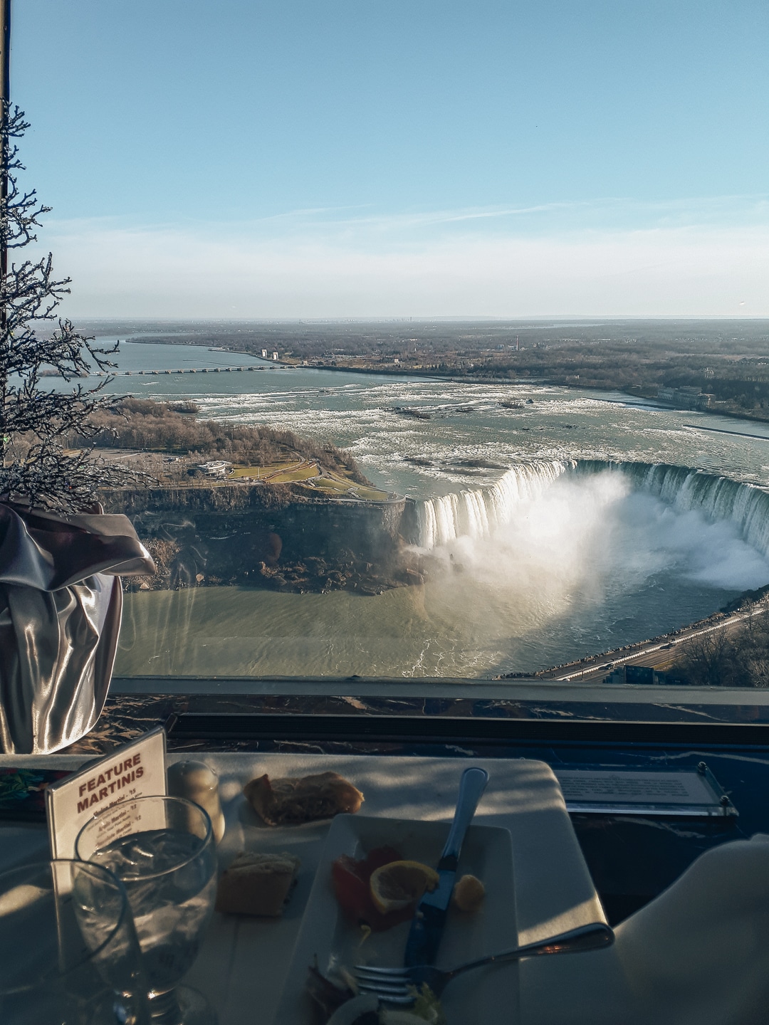 dîner restaurant panoramique Skylon tower chutes du Niagara