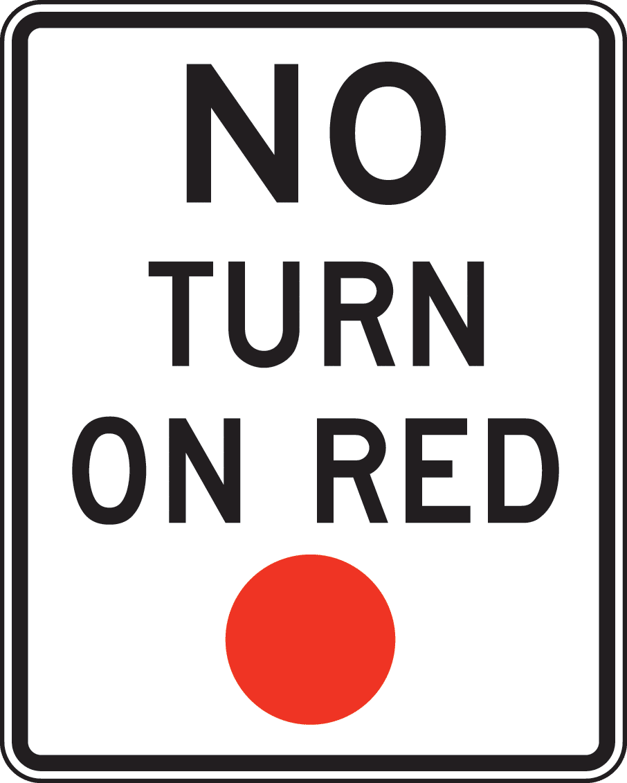 no turn on red conduire aux usa