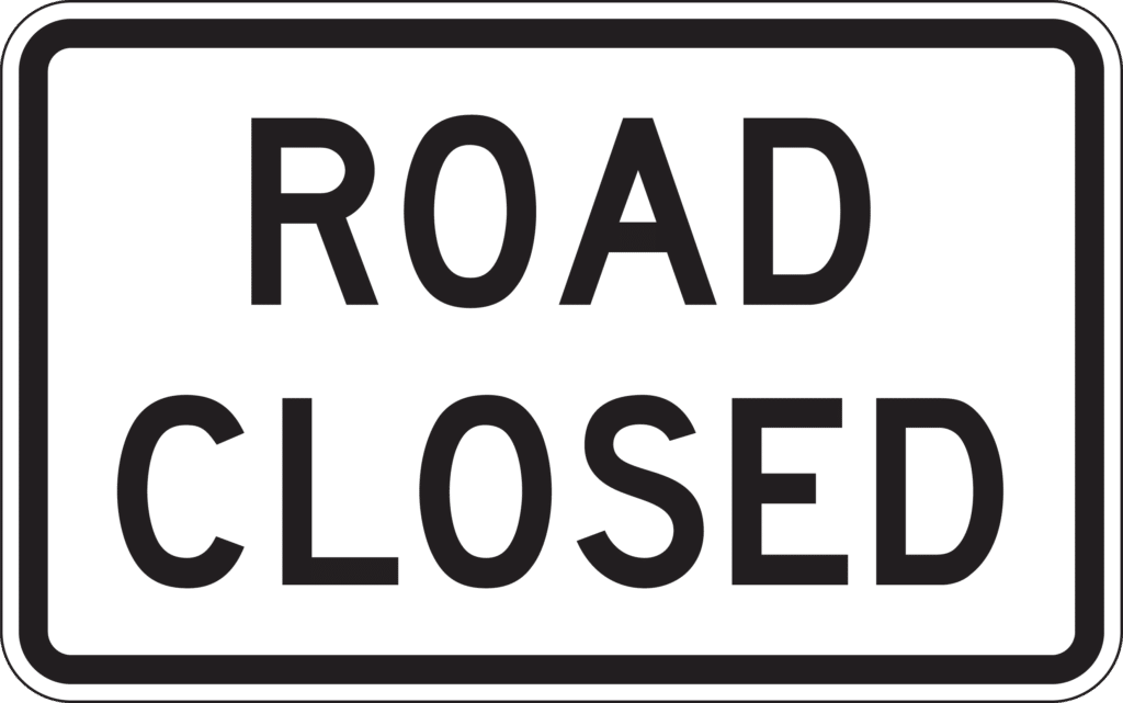 road closed usa