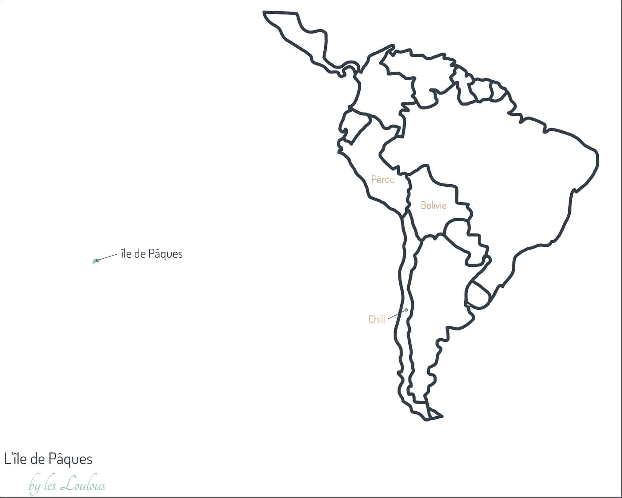 carte ile de paques localisation situer l'ile de paques sur une carte ile de paques quel continent