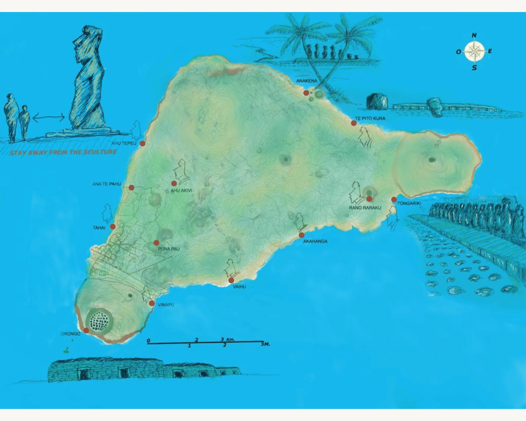 site archeologique Île de Pâques visiter ile de paques rapa nui