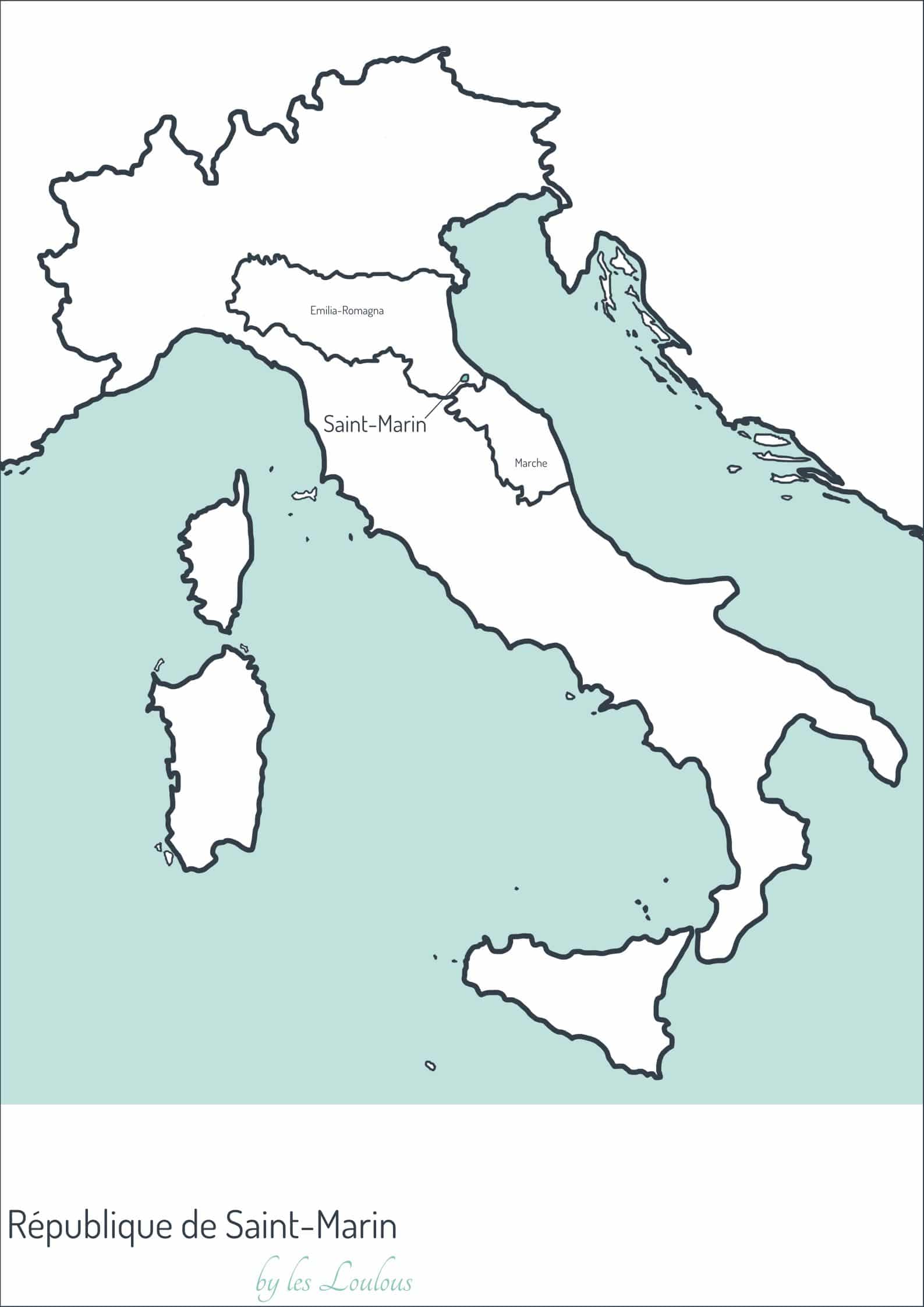 San Marino carte saint marin Italie carte