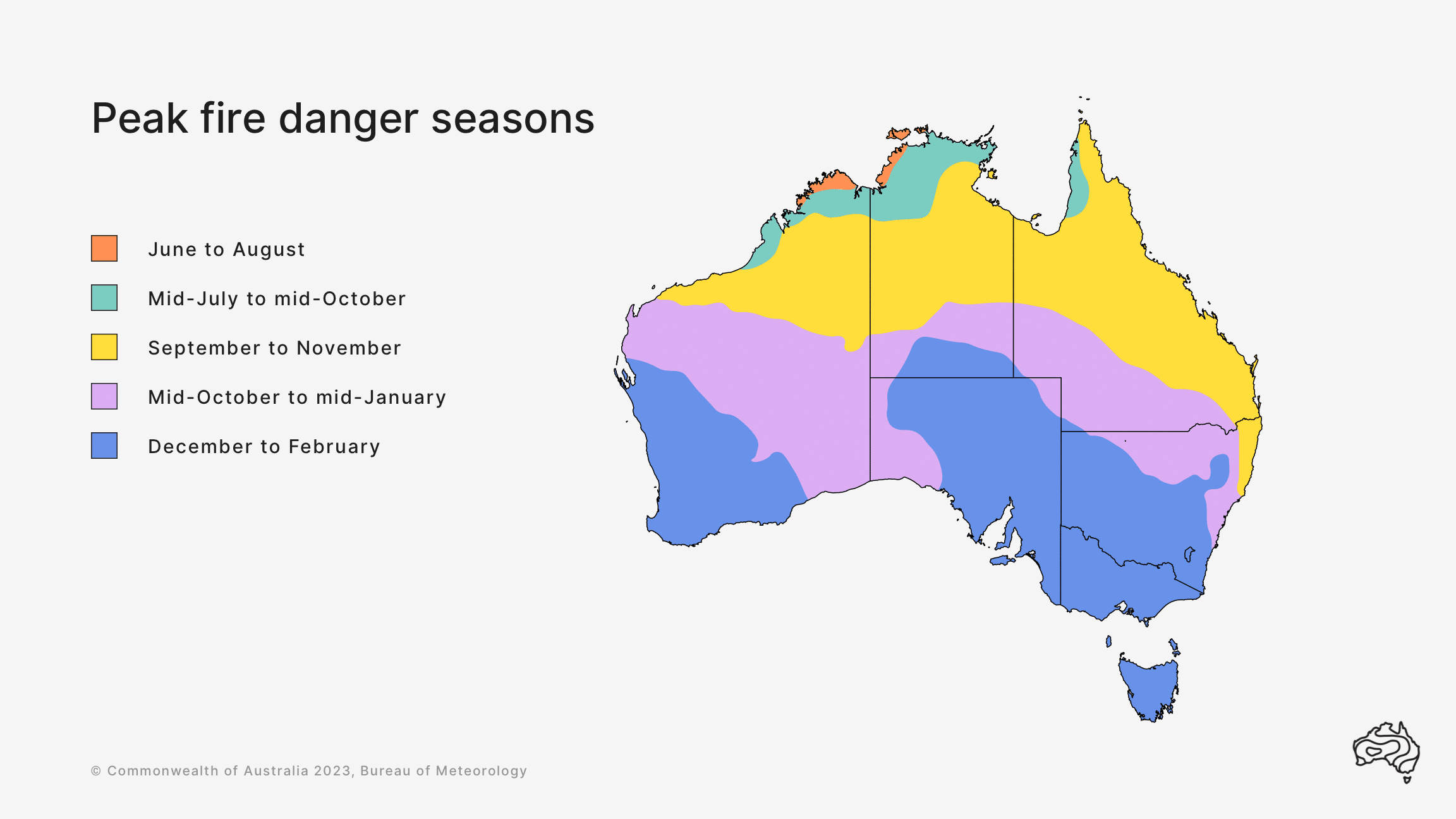 carte saison feu de brousse Australie